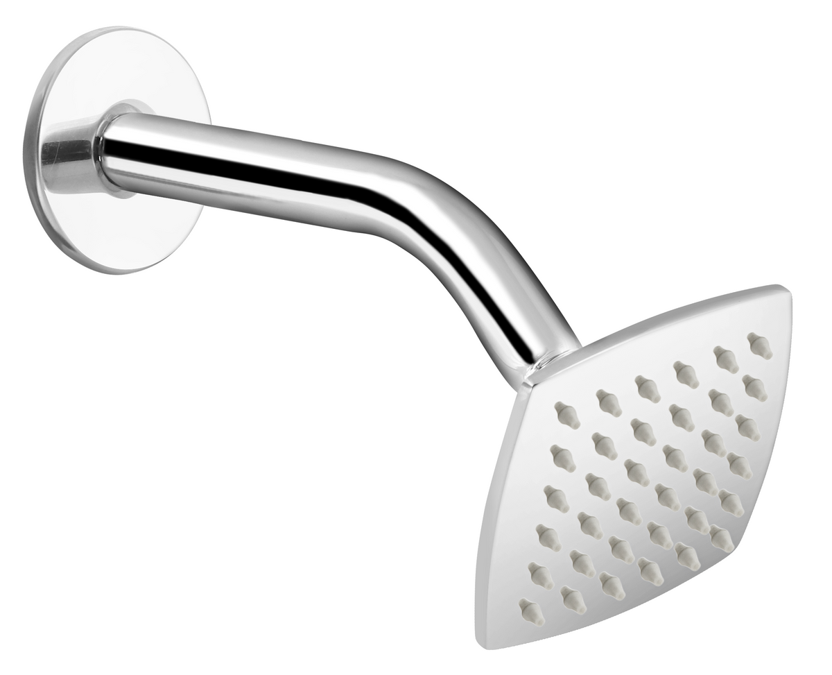 SS Tizo 4 Inches Shower Head with Arm & Wall Flange