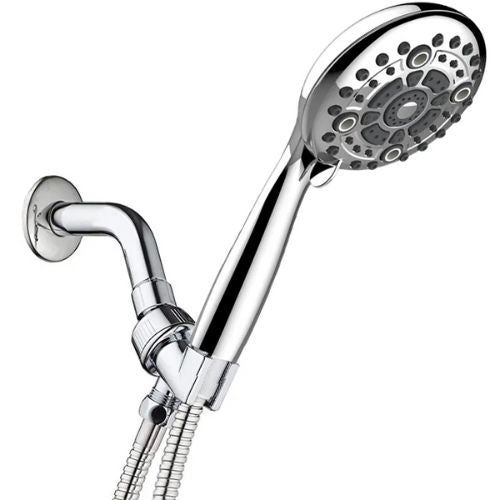 6 Mode Hybrid 2in1 Hand / Overhead Shower with Hose & Arm Adapter