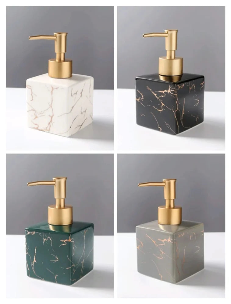 Ceramic Antique Marble Finish Soap / Oil Dispenser