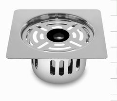 304 SS Flat Cut Floor Drain with Anti Cockroach Trap & Lock