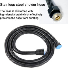 ABS Dual Flow Changing Health Faucet with Jet Stream & Aerated Soft Flow with Ultra Flexible Metal Hose & Wall Hook Black - Marcoware