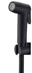 ABS Dual Flow Changing Health Faucet with Jet Stream & Aerated Soft Flow with Ultra Flexible Metal Hose & Wall Hook Black - Marcoware