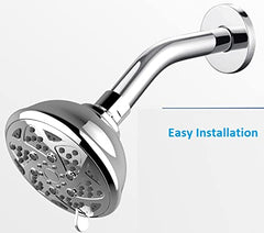 ABS Ivy Shower Head 4 Inches Six Mode ,without Arm, Chrome, Polished Finish - Marcoware