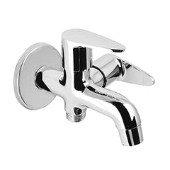Brass Leaf 2 Way Long Nose Tap Faucet, Chrome, Polished Finish - Marcoware
