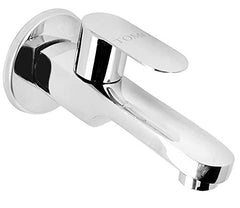 Deco Long Nose bib Cock tap with Wall Flange (Chrome) - Marcoware