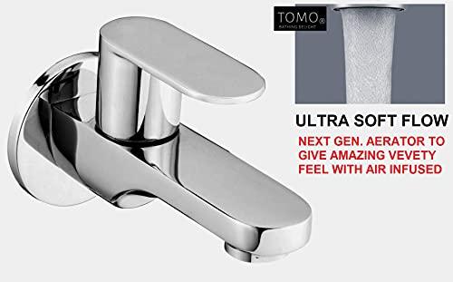 Deco Long Nose bib Cock tap with Wall Flange (Chrome) - Marcoware