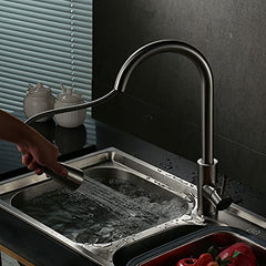 Dual Flow Pull Out Kitchen Faucet Mixer Table Mount - Marcoware