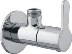 Fuzo Angle Valve with Wall Flange, Chrome, Polished Finish - Marcoware