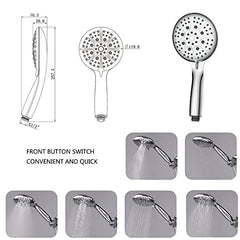 Rigo Multifunction Hand shower with Hose & Hook, Chrome - Marcoware