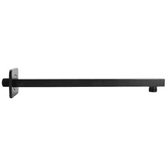 Shower arm with Wall Flange 21 Inches Black, Brushed Finish - Marcoware