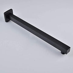 Shower arm with Wall Flange 21 Inches Black, Brushed Finish - Marcoware