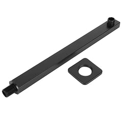 Shower arm with Wall Flange 21 Inches Black, Brushed Finish - Marcoware